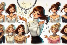 گردنبند مناسب یقه مربعی