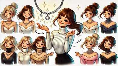 گردنبند مناسب یقه مربعی