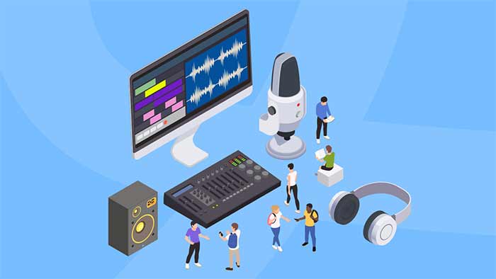 تولید پادکست و محتوای صوتی