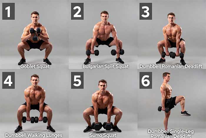 تمرینات با دمبل برای پایینتنه